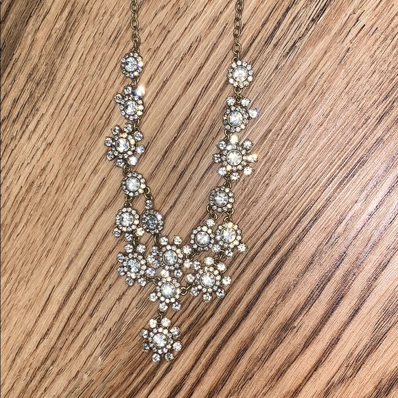 J Crew Clear Crystal Necklace - Picture 2 of 5